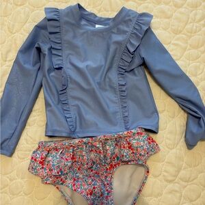Ruffle Butts Girls’ Long Sleeve Swim Suit